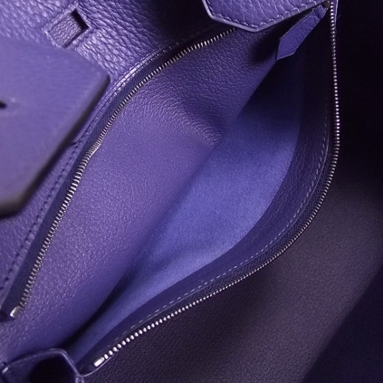 Hermes Taurillon Clemence BIRKIN 35 Cobalt 7 of 10