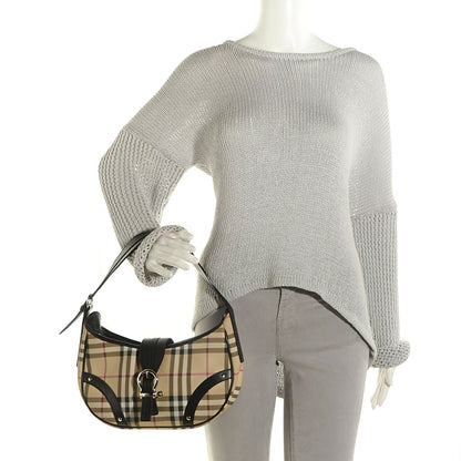 Burberry House Check Buckle Hobo Black 2 of 7