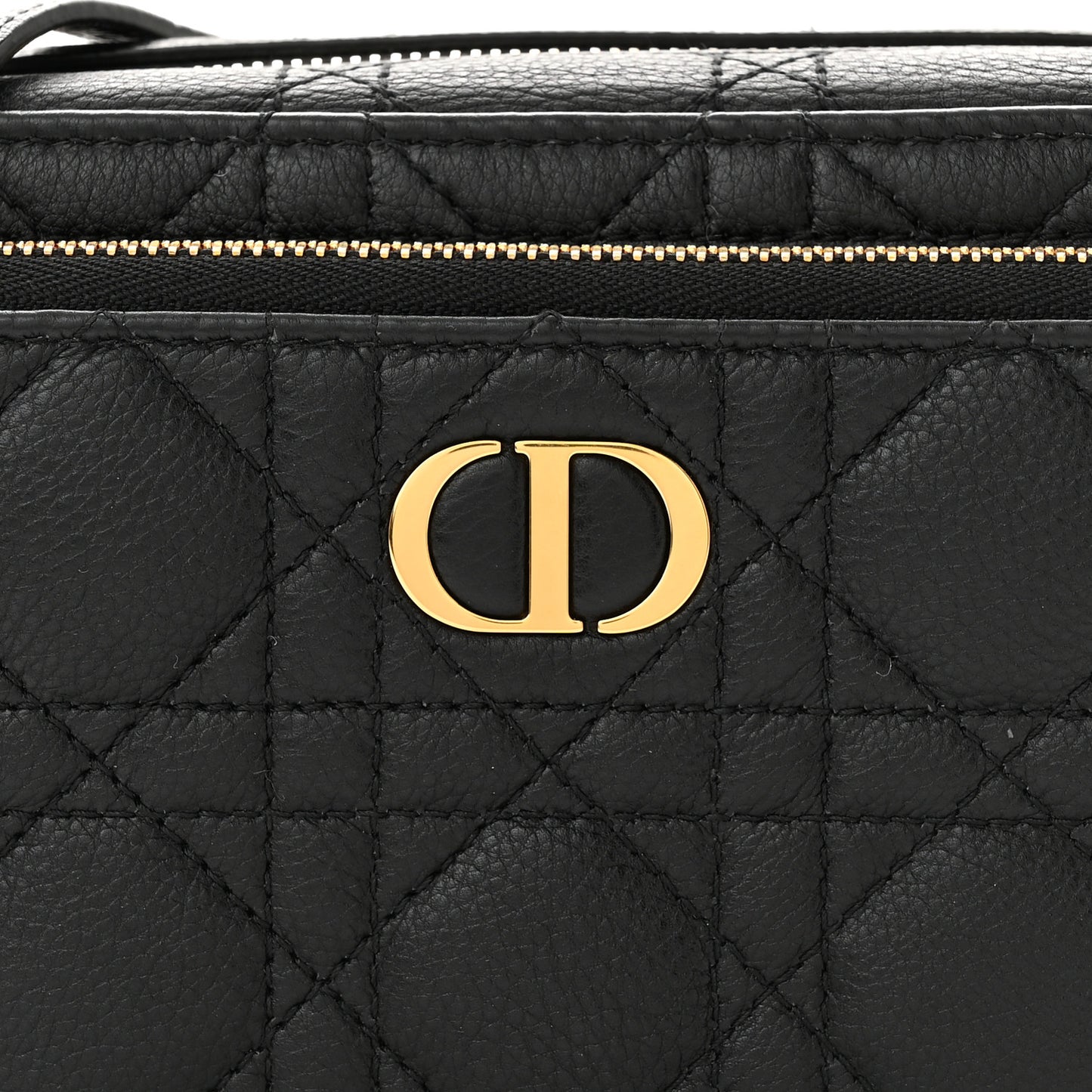 Supple Calfskin Caro Double Pouch Black