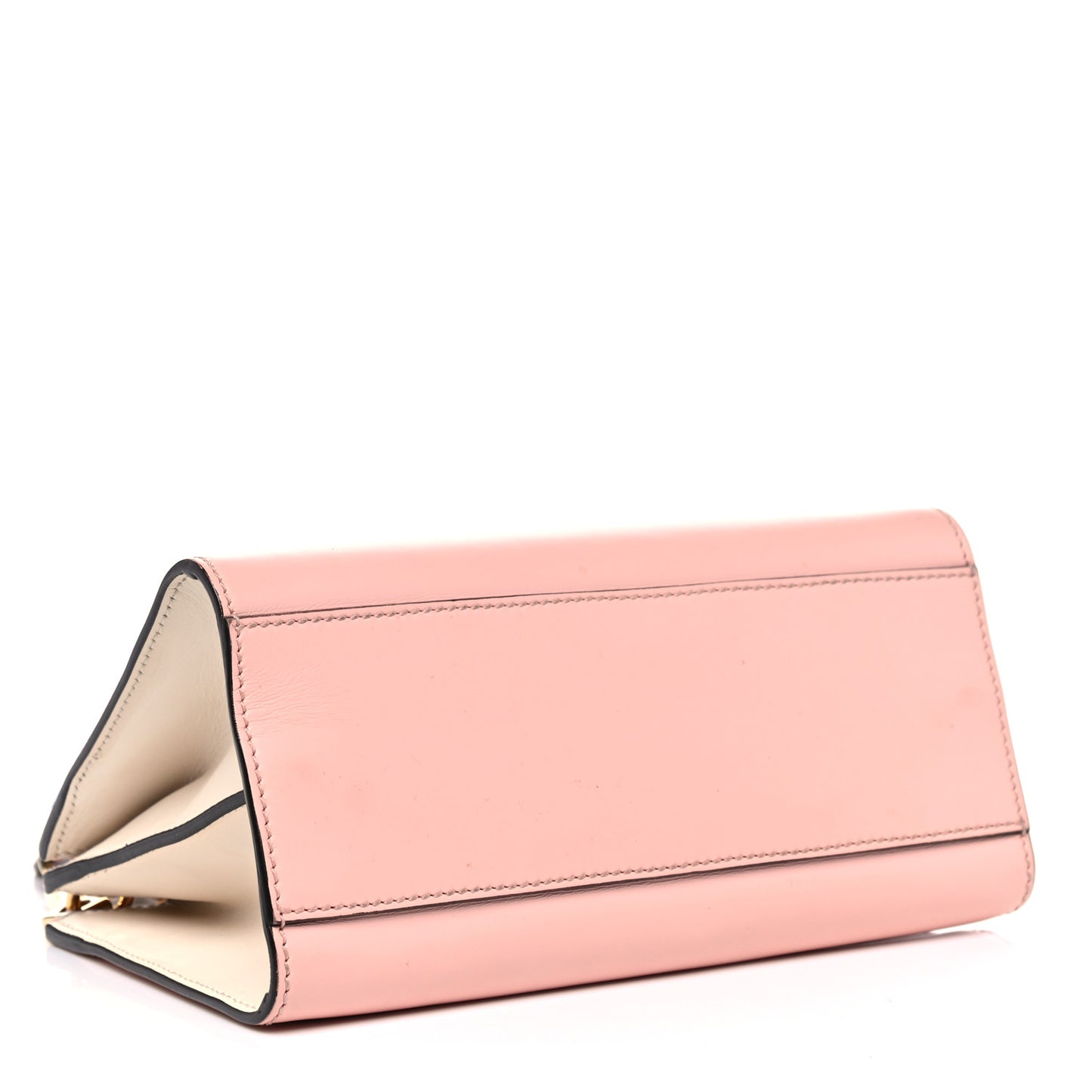 Nappa Bamboo Web Mini Nymphaea Top Handle Bag Perfect Pink Mystic White