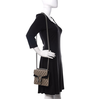 Gucci GG Supreme Monogram Mini Dionysus Shoulder Bag Black 2 of 14