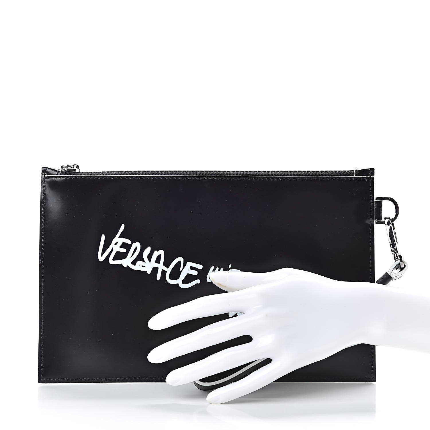 Versace Calfskin With Love Pochette Black 2 of 6