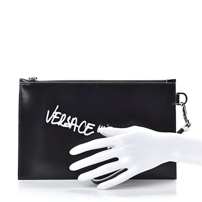Versace Calfskin With Love Pochette Black 2 of 6