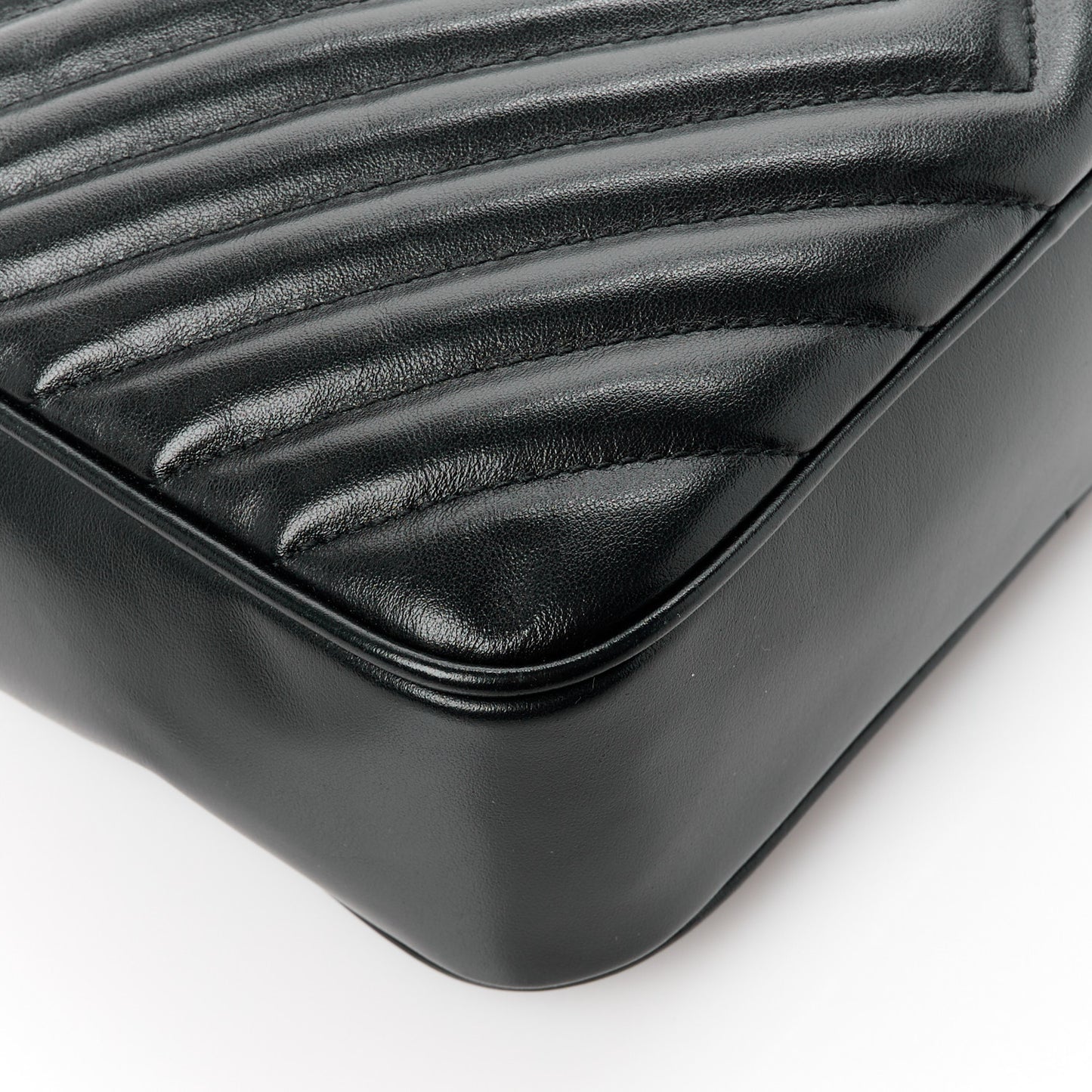 Calfskin Matelasse Monogram Lou Camera Bag Black