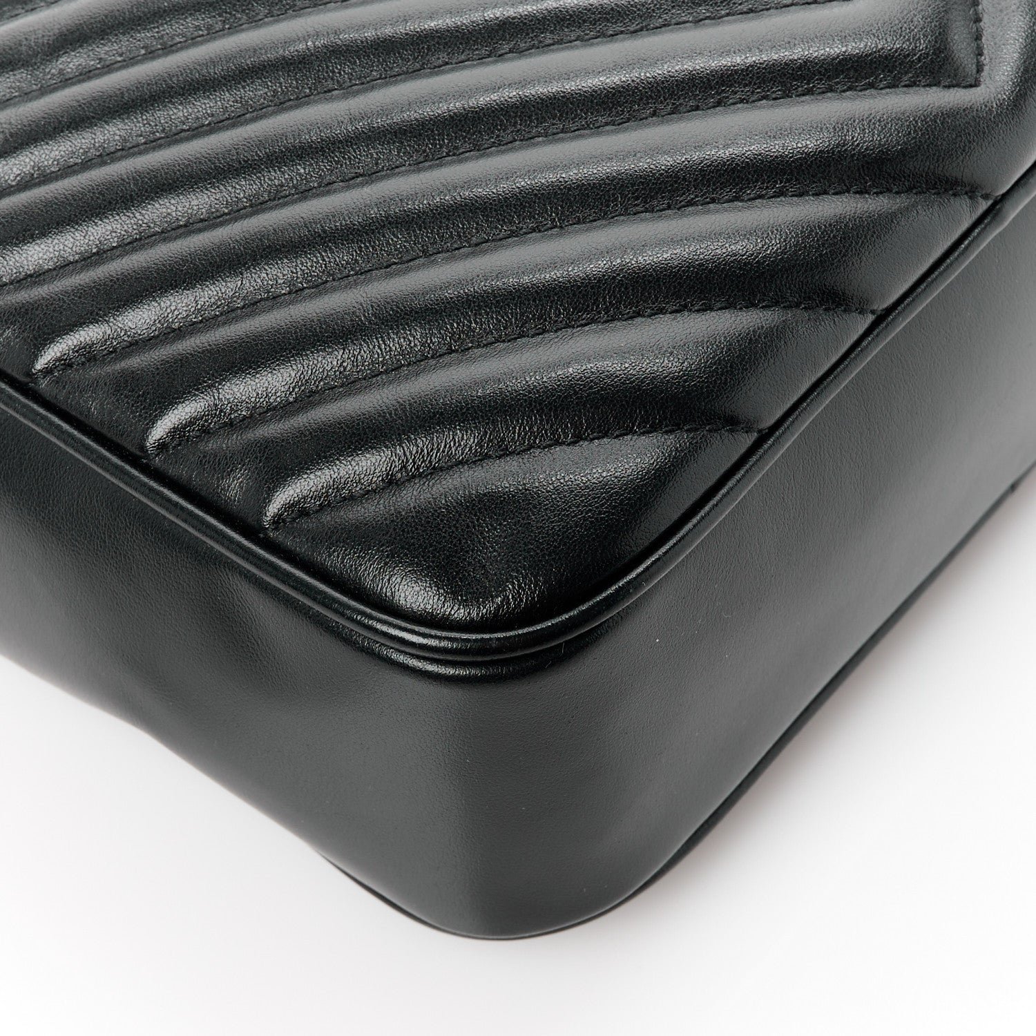Saint Laurent Calfskin Matelasse Monogram Lou Camera Bag Black 9 of 10