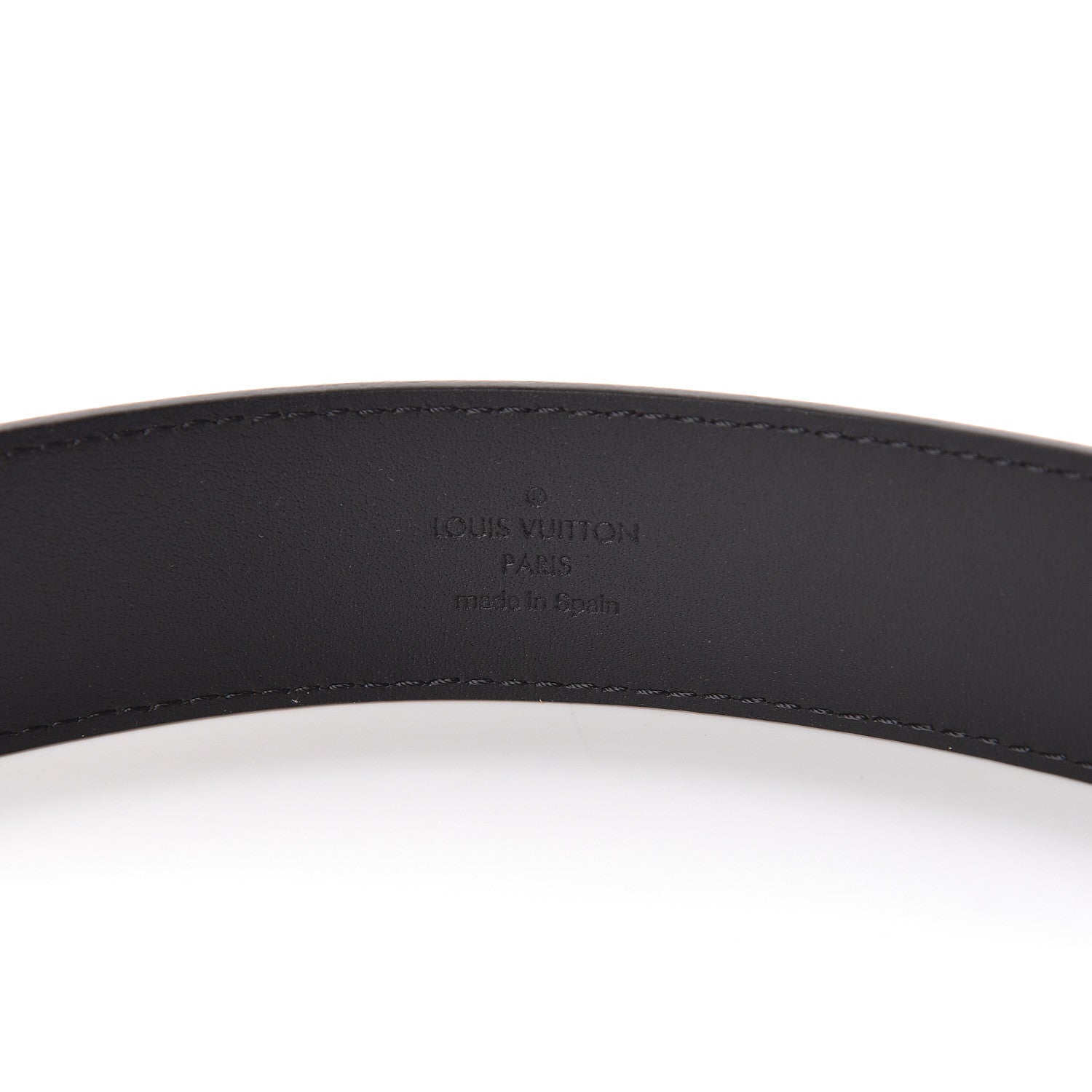Louis Vuitton Calfskin 35mm Pont Neuf Belt 75 30 Black 4 of 9