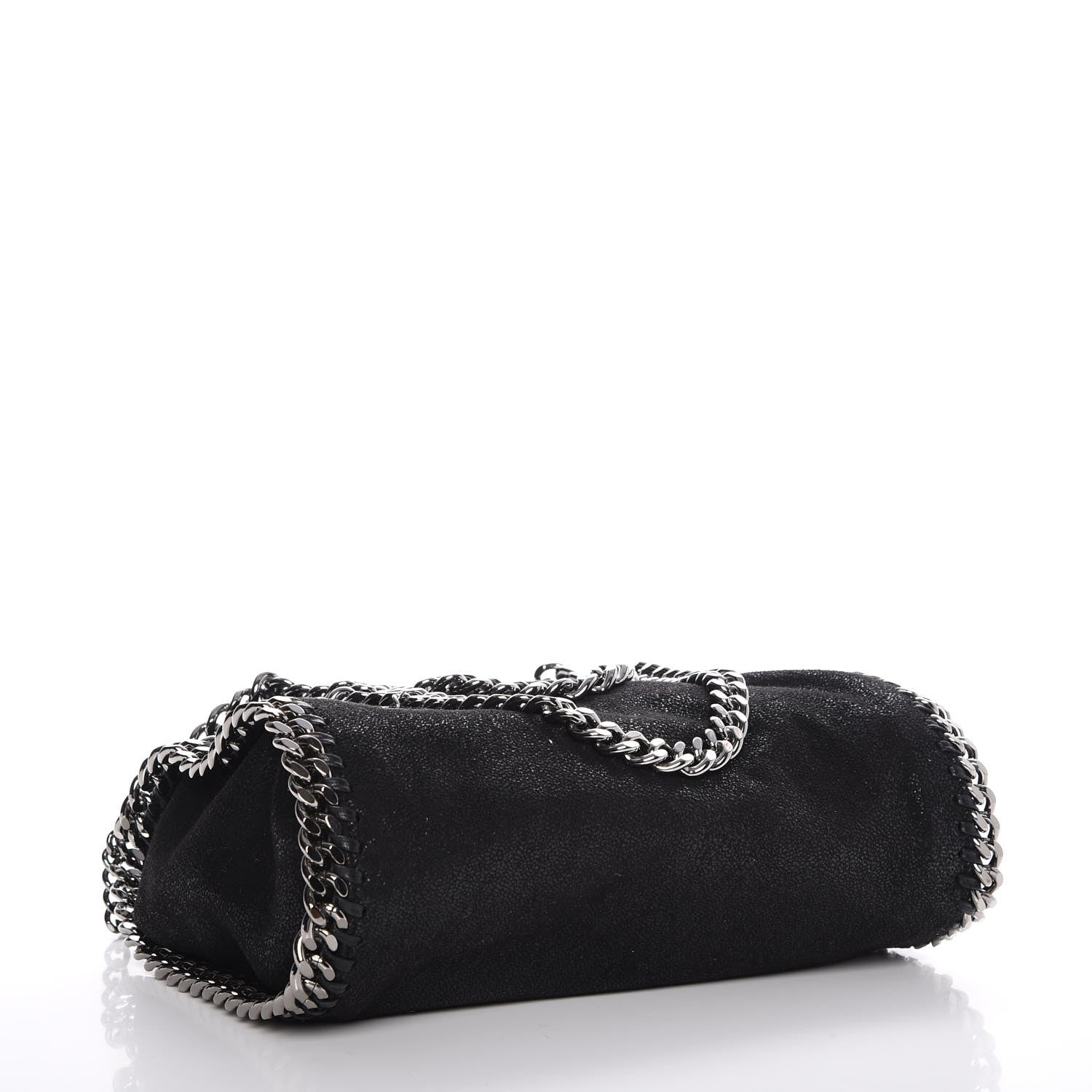 Stella McCartney Shaggy Deer Mini Falabella Fold Over Tote Black 5 of 8