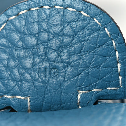 Hermes Taurillon Clemence Evelyne III GM Blue Jean 7 of 9