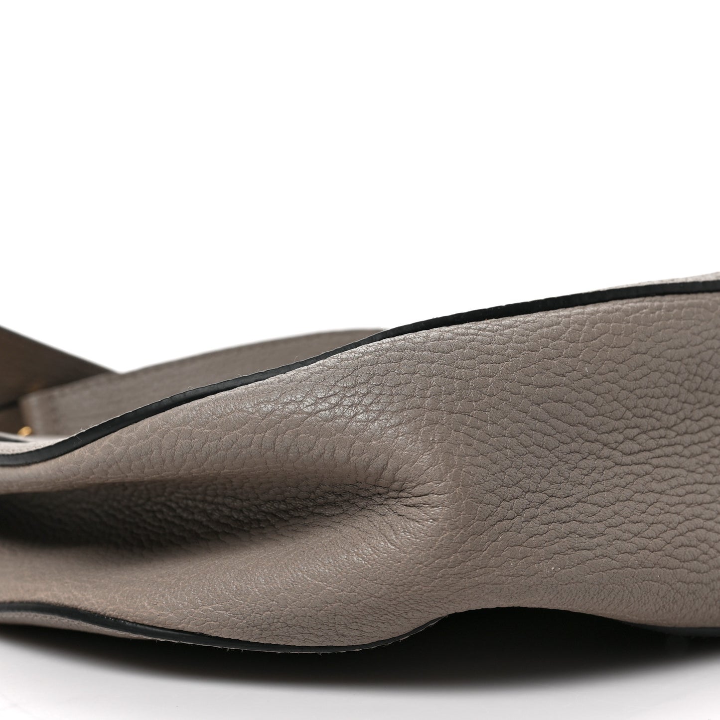 Grained Lambskin Large Drew Shoulder Bag Motty Grey