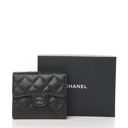 Chanel Caviar Quilted Compact Flap Wallet Black 8 of 8