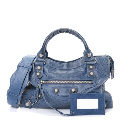 Balenciaga Chevre Giant 21 Silver Hardware City Ocean 1 of 9