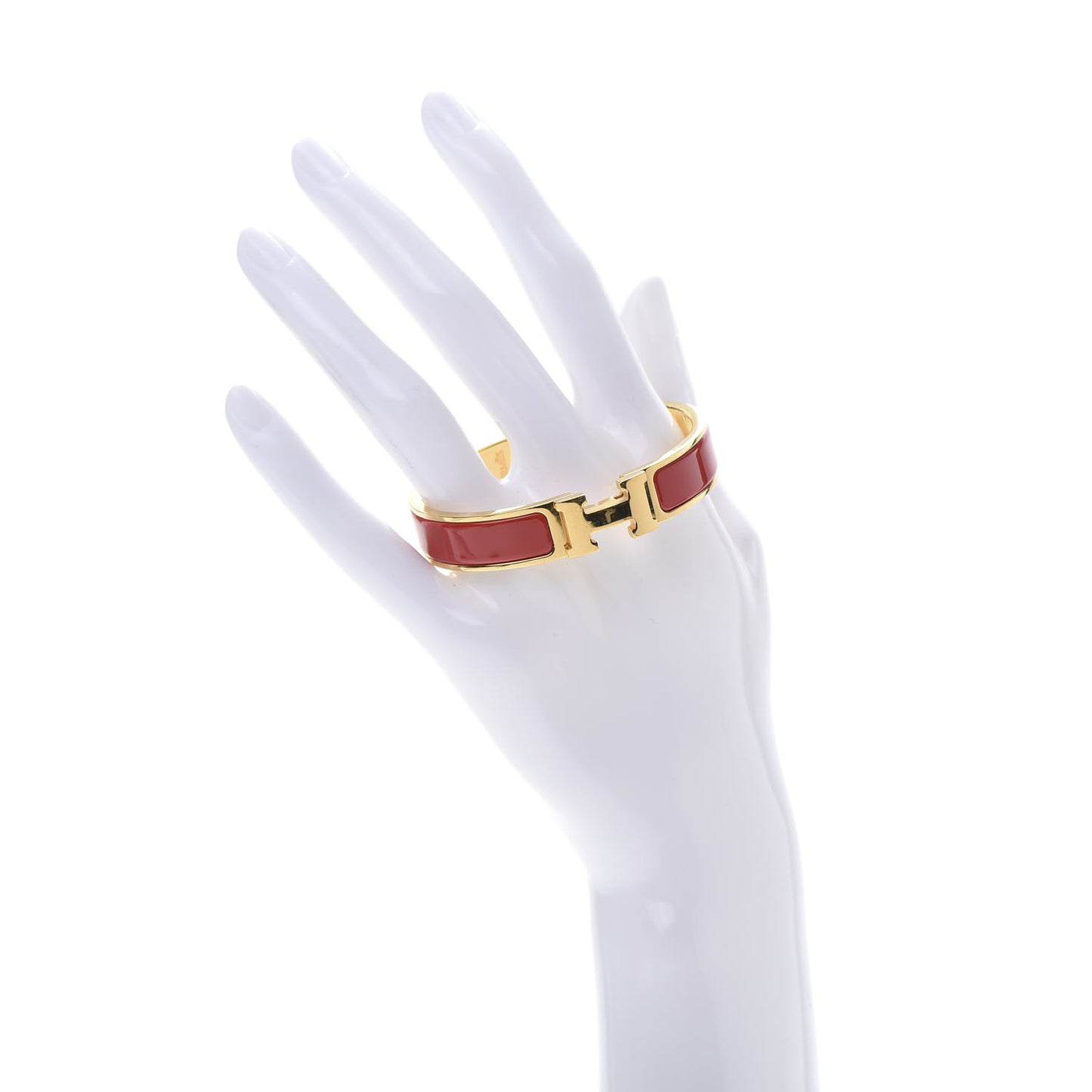 Enamel Narrow Clic Clac H Bracelet PM Red