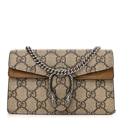 Gucci GG Supreme Monogram Super Mini Dionysus Shoulder Bag Taupe 1 of 10