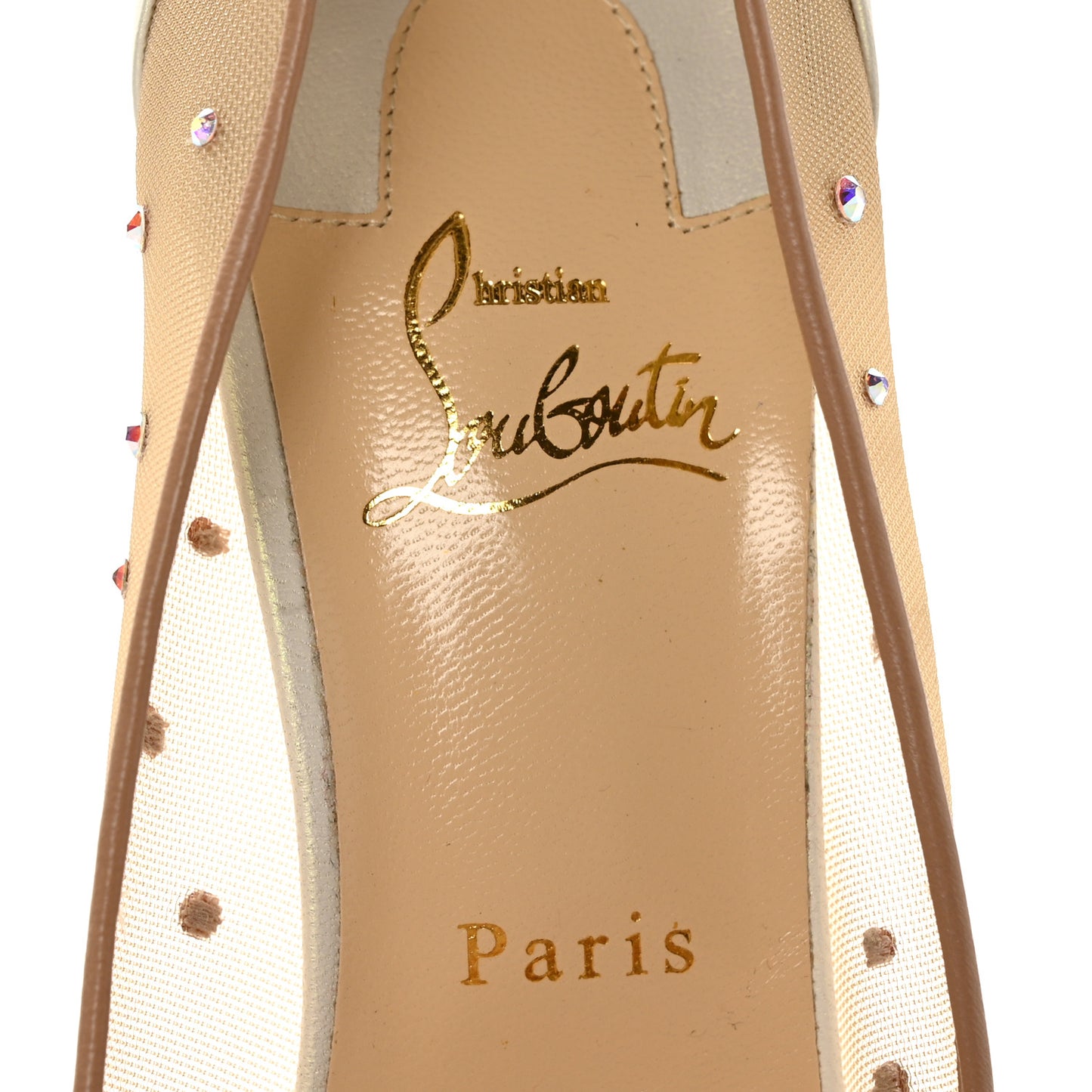 Metallic Nappa Crystal Strass Follies 100 Pumps 40.5