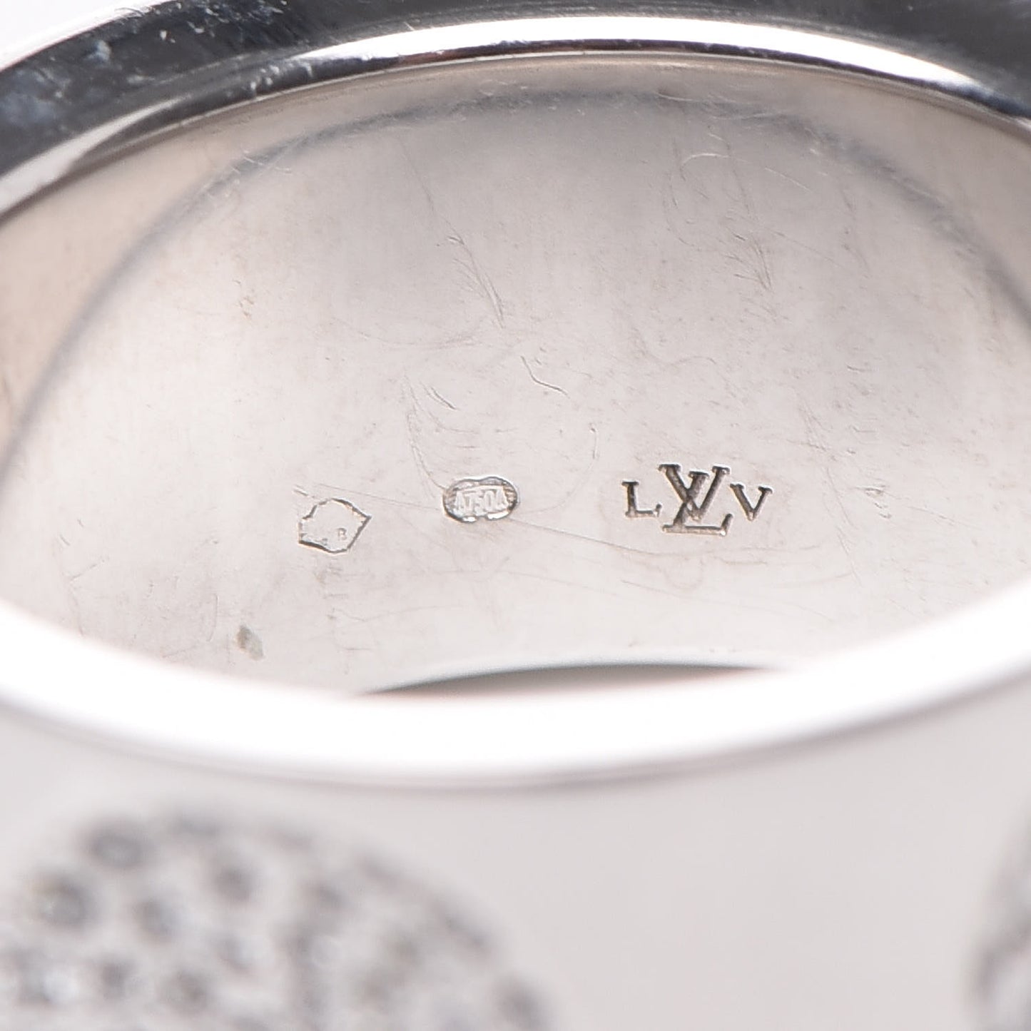 18K White Gold Diamond Empreinte Ring 49 4.75