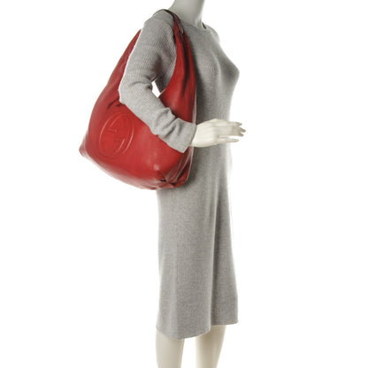 Gucci Pebbled Calfskin Large Soho Hobo Red 2 of 11