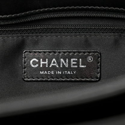 Chanel Lambskin Quilted Large Easy Carry Shopping Tote Black 10 of 16
