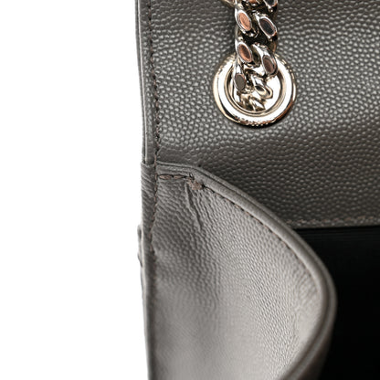 Saint Laurent Grain De Poudre Textured Mixed Matelasse Medium Triquilt Monogram Satchel Earth 11 of 12