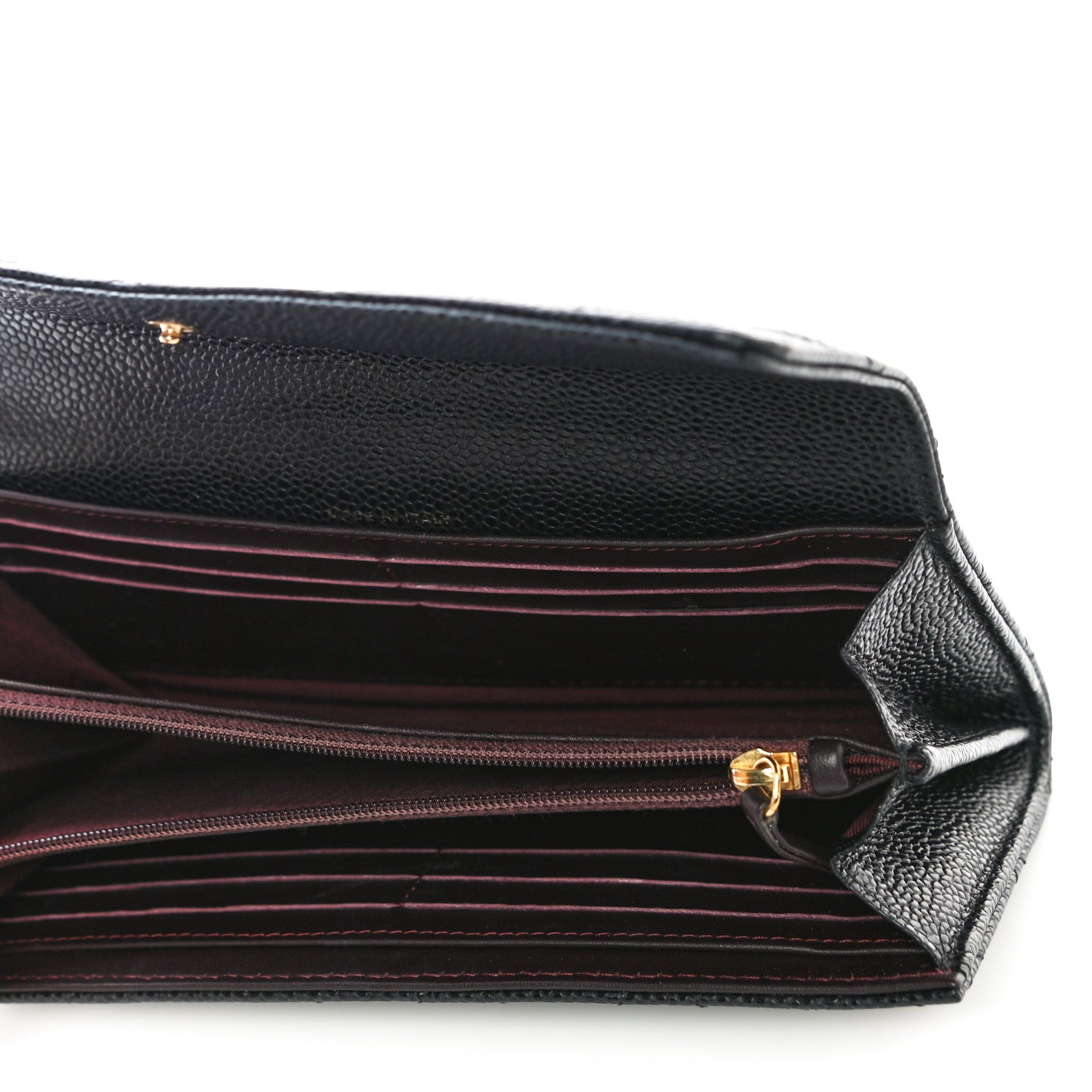Chanel Caviar Quilted Large Gusset Flap Wallet Black 5 of 14