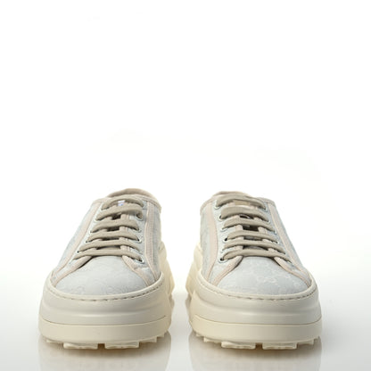 Gucci GG Monogram Womens 1977 Tennis Platform 52mm Sneakers 39 Great White Mystic White 2 of 9