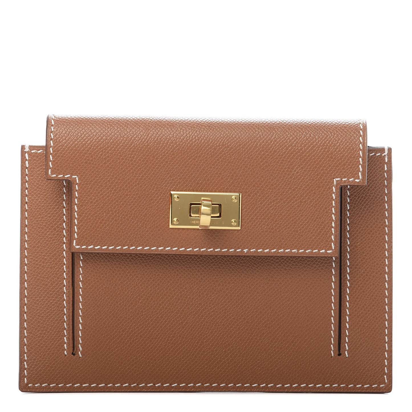 Epsom Kelly Pocket Compact Wallet Gold