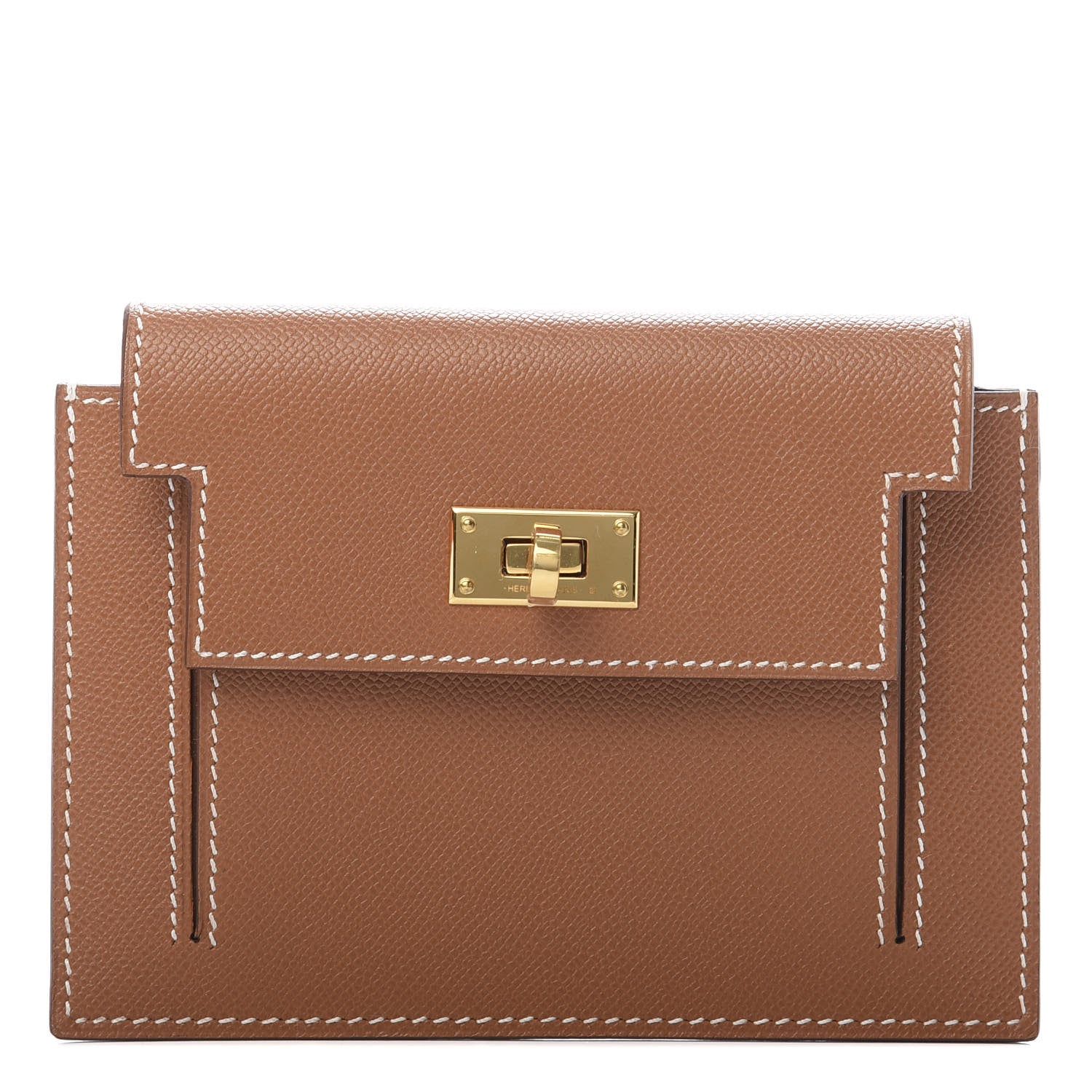 Hermes Epsom Kelly Pocket Compact Wallet Gold 1 of 8