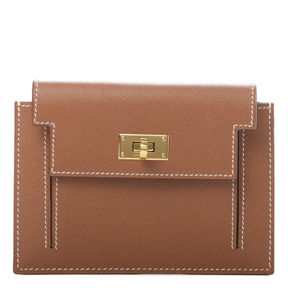 Hermes Epsom Kelly Pocket Compact Wallet Gold 1 of 8