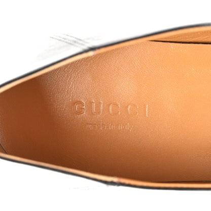 Gucci Goatskin Womens Horsebit Mid-Heel Loafers 36.5 Black 7 of 8