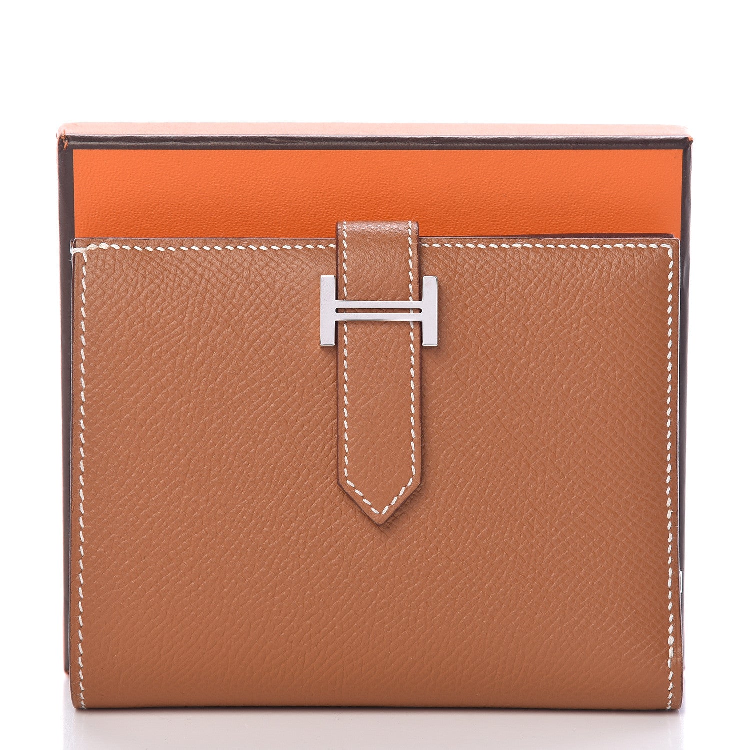 Hermes Epsom Bearn Compact Wallet Gold 8 of 8