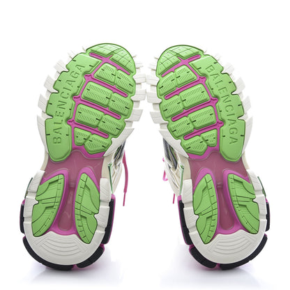 Balenciaga Rubber Mesh Bi-Color Mens Track.2 Open Sneakers 39 White Green Pink 5 of 10