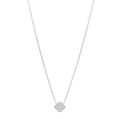 Van Cleef & Arpels 18K White Gold Diamond Pure Alhambra Pendant Necklace 1 of 6