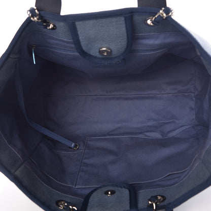 Chanel Canvas Large Deauville Tote Denim Blue 6 of 14