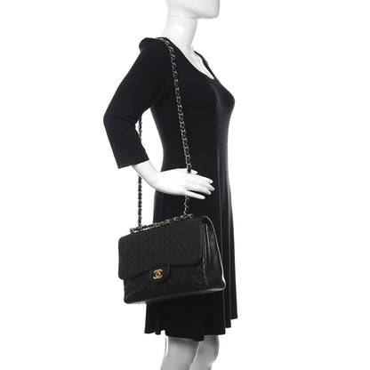 Chanel Caviar Quilted Jumbo Single Flap Black 2 of 14