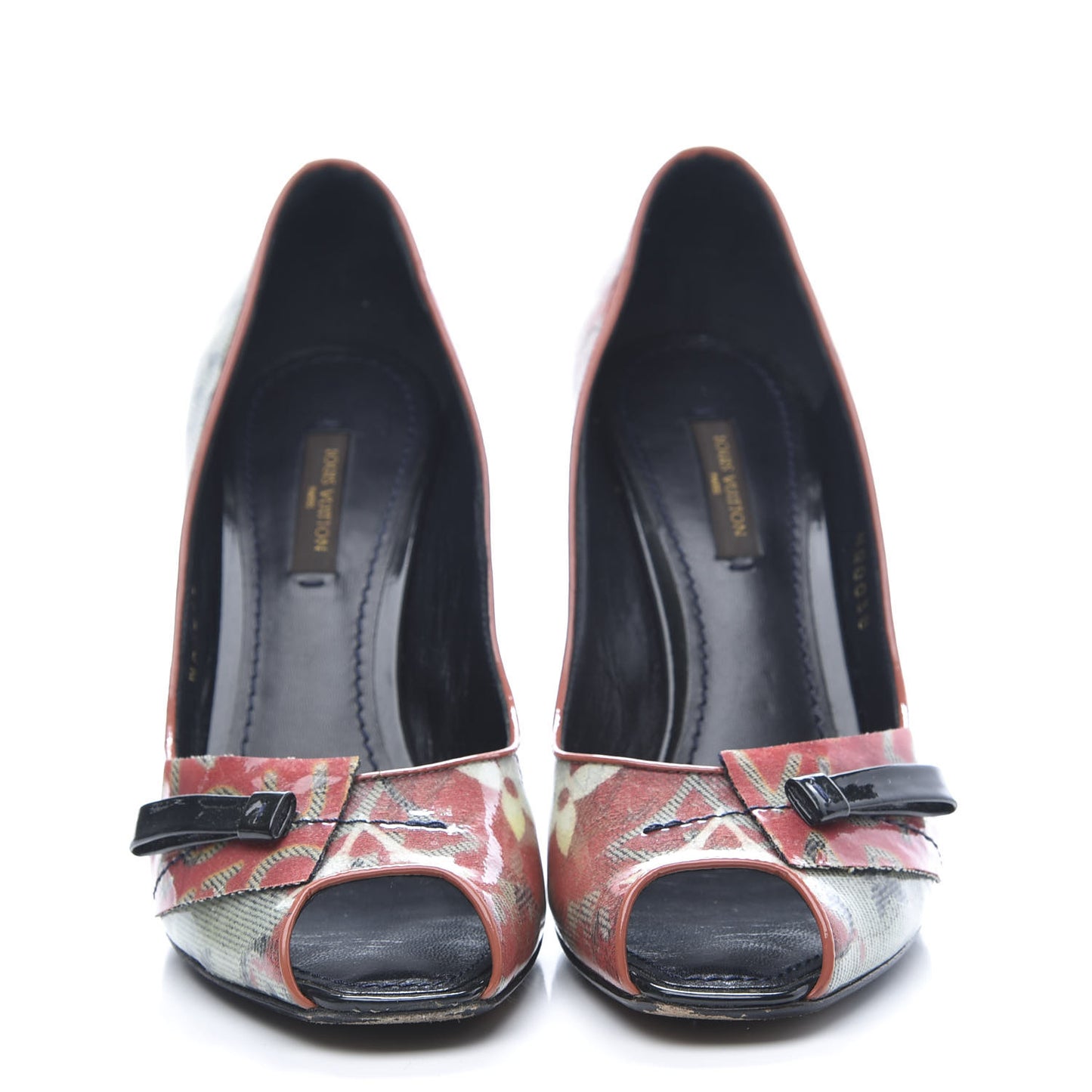 Monogram Pulp Karung Defile Peep Toe Pumps 37