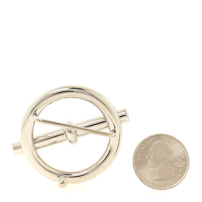 Hermes Palladium 32mm Glenan Belt Buckle Silver 2 of 3