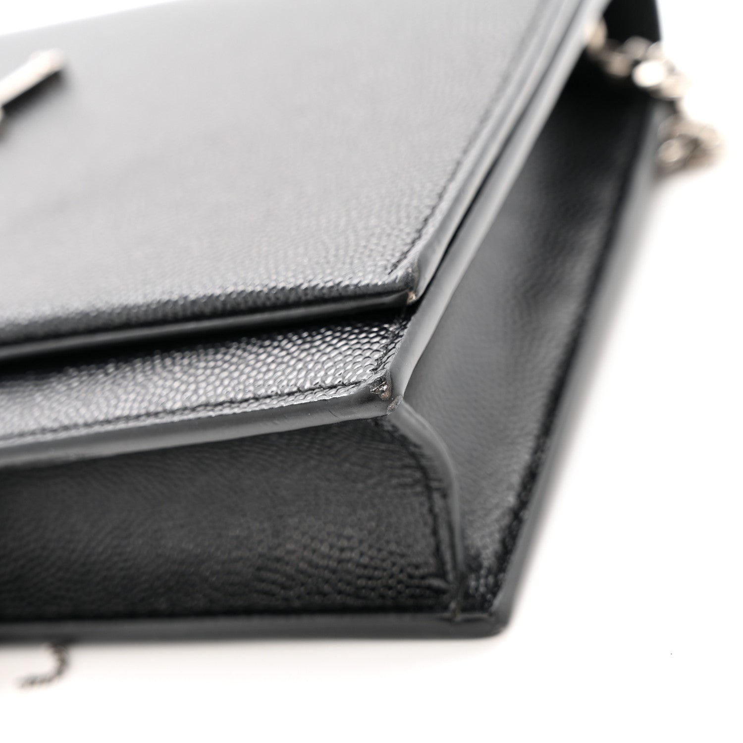 Saint Laurent Grain De Poudre Classic Monogram Kate Tassel Chain Wallet Black 11 of 13