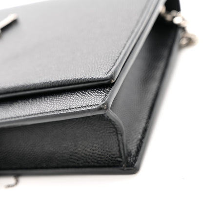 Saint Laurent Grain De Poudre Classic Monogram Kate Tassel Chain Wallet Black 11 of 13