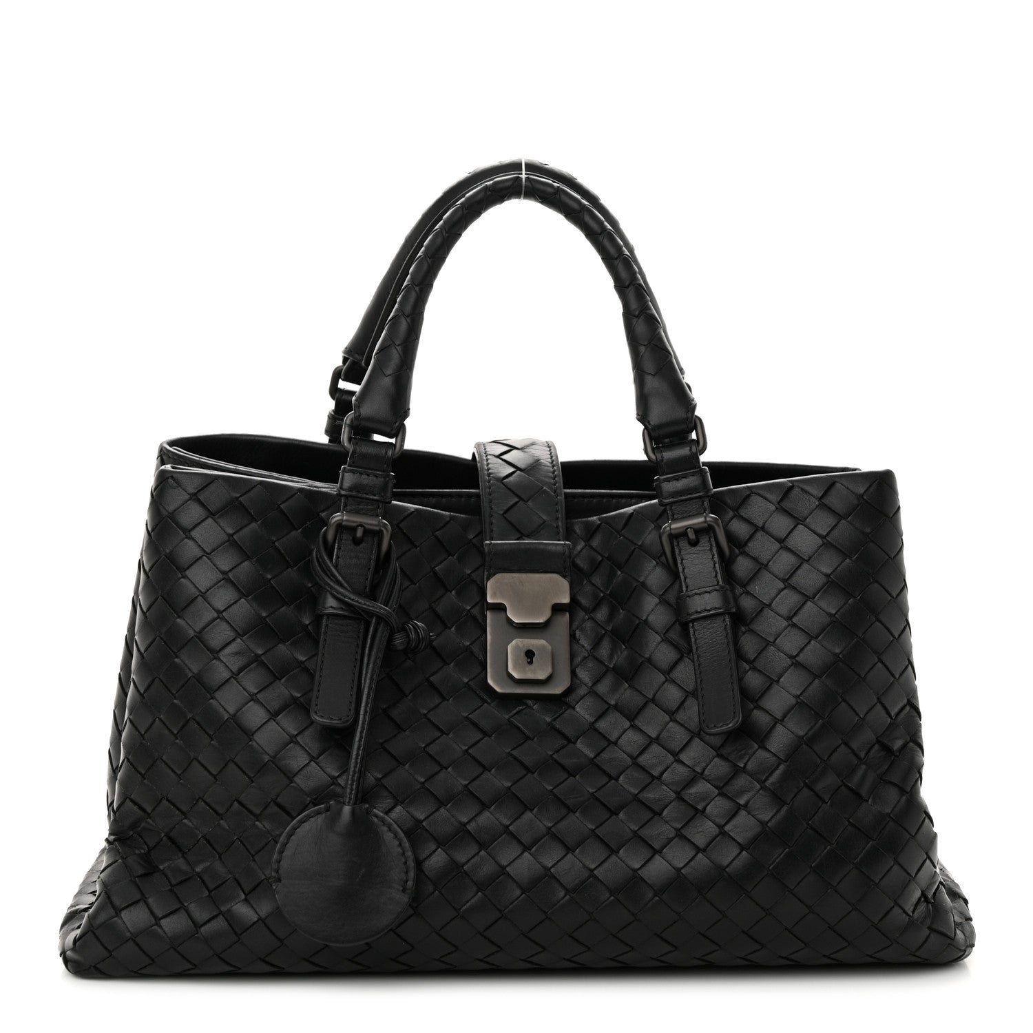 Bottega Veneta Light Calf Intrecciato Small Roma Black 1 of 14