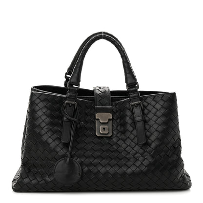 Bottega Veneta Light Calf Intrecciato Small Roma Black 1 of 14