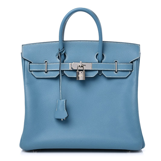 Epsom HAC Birkin 28 Blue Jean