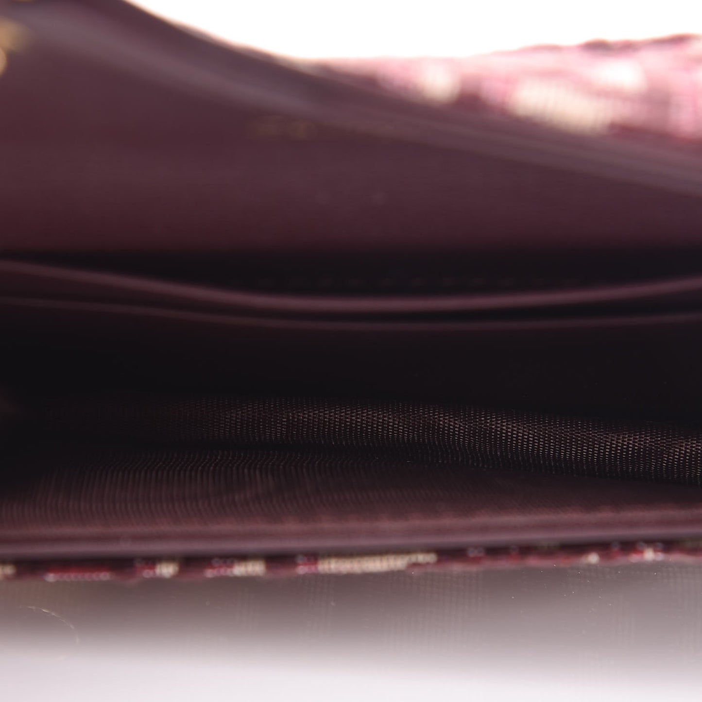Oblique Saddle Card Holder Bordeaux