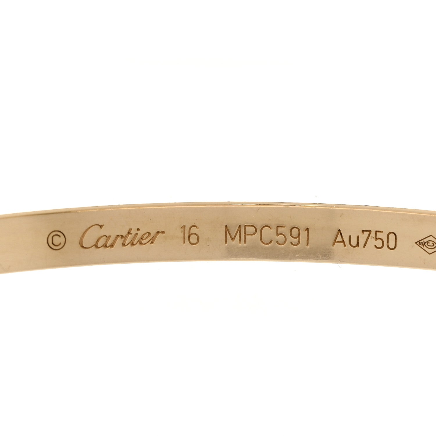Cartier 18K Yellow Gold Small LOVE Bracelet 16 6 of 7
