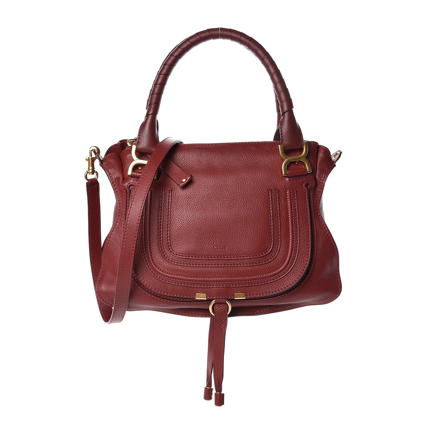 Chloe Calfskin Medium Marcie Satchel Plum Purple 1 of 9
