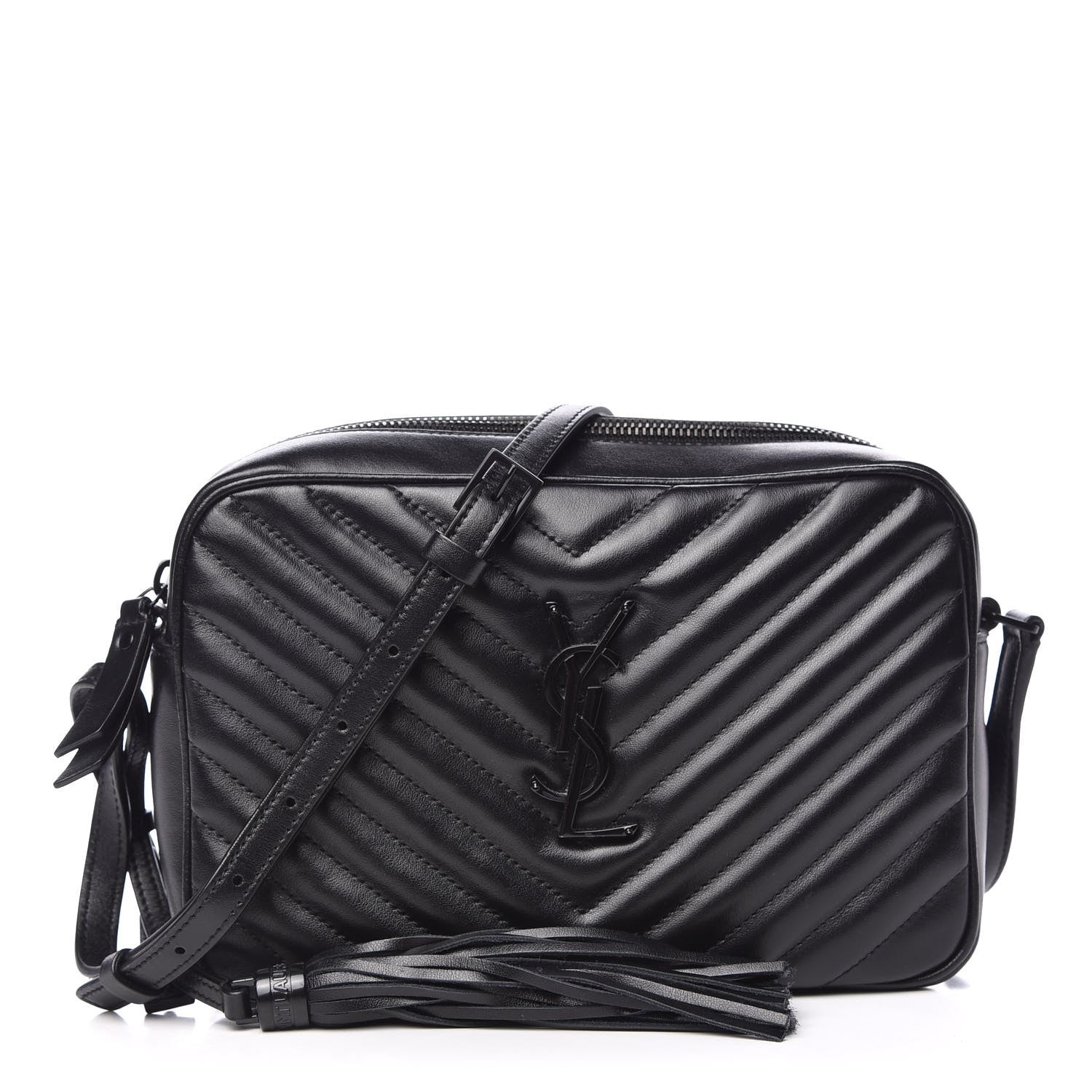 Saint Laurent Calfskin Matelasse Monogram Lou Camera Bag Black 1 of 9