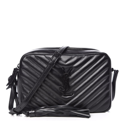 Saint Laurent Calfskin Matelasse Monogram Lou Camera Bag Black 1 of 9