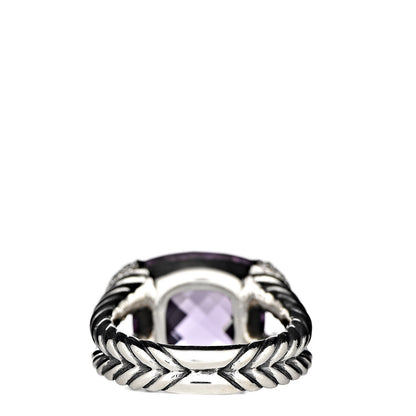 David Yurman Sterling Silver Diamond Amethyst Willow Ring 54 6.75 4 of 5