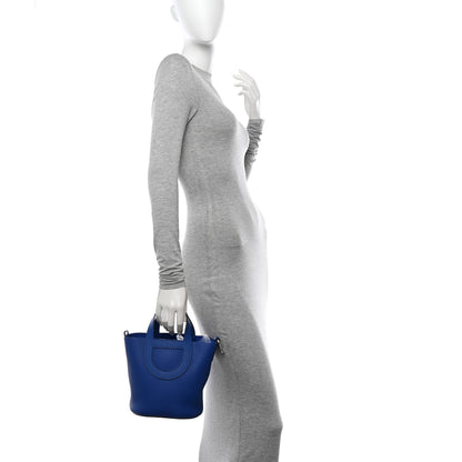 Hermes Taurillon Clemence Swift In-The-Loop 18 Bag Bleu Royal 3 of 11