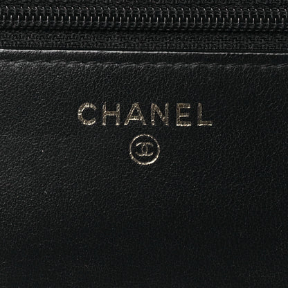 Chanel Lambskin Quilted Trendy CC Wallet On Chain WOC Navy 6 of 9