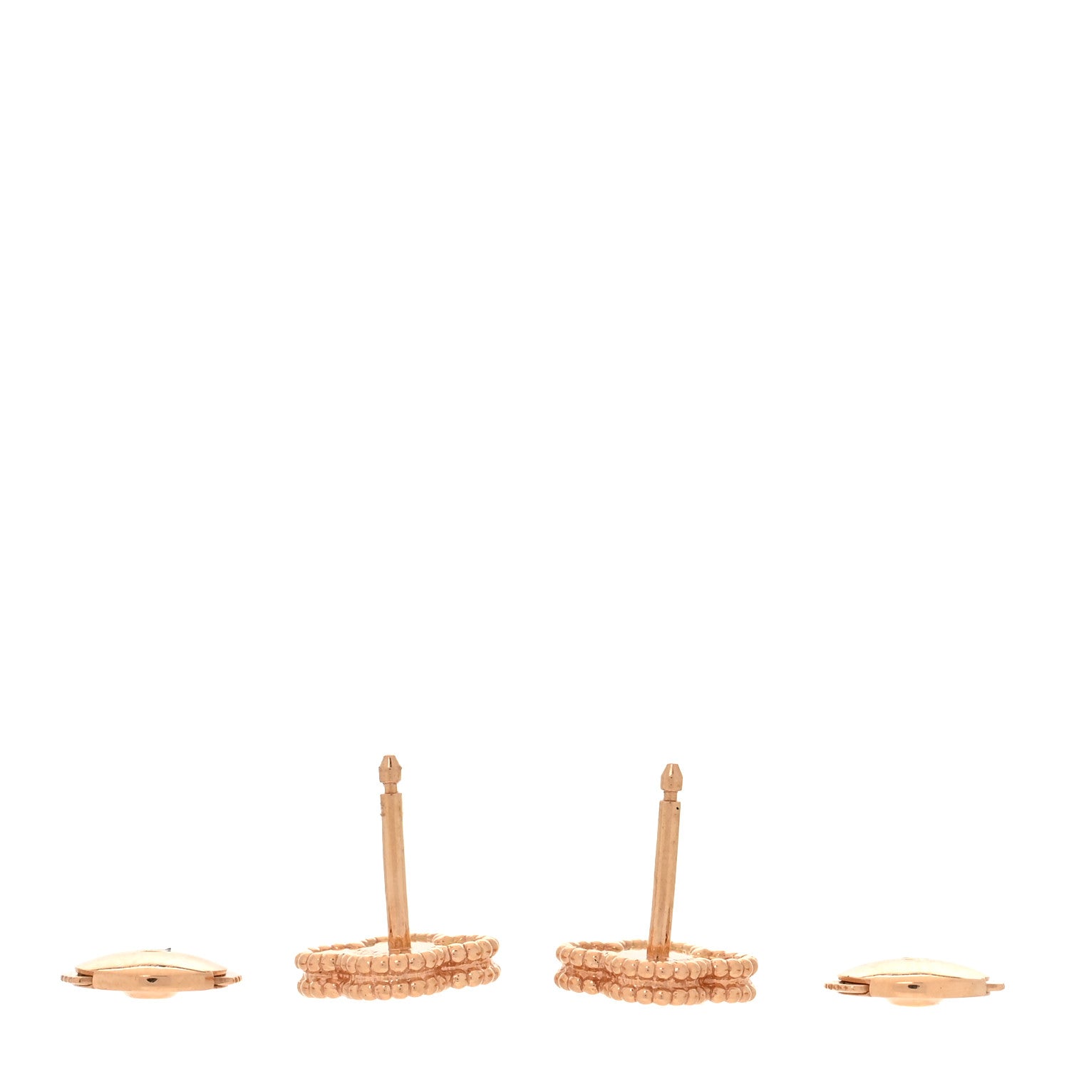 Van Cleef & Arpels 18K Rose Gold Sweet Alhambra Earrings 3 of 5