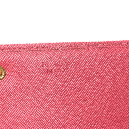Prada Saffiano Fiocco Bow Continental Wallet Peonia 5 of 5